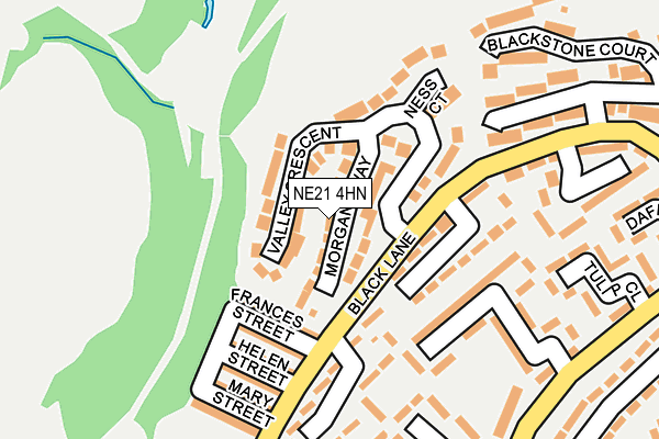NE21 4HN map - OS OpenMap – Local (Ordnance Survey) NE21 4HN map - OS OpenMap – Local (Ordnance Survey)