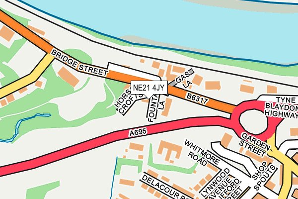 NE21 4JY map - OS OpenMap – Local (Ordnance Survey) NE21 4JY map - OS OpenMap – Local (Ordnance Survey)