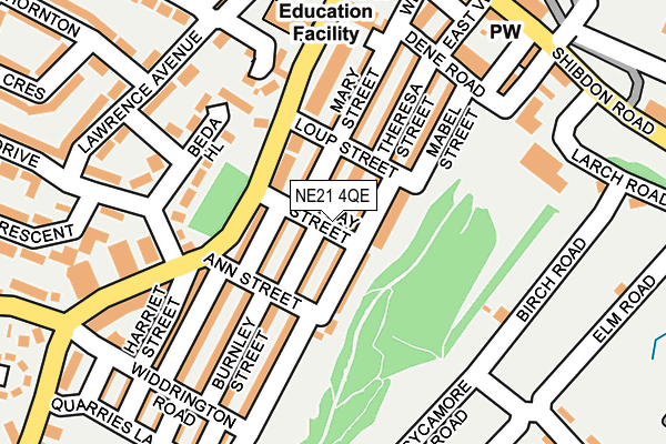 NE21 4QE map - OS OpenMap – Local (Ordnance Survey) NE21 4QE map - OS OpenMap – Local (Ordnance Survey)