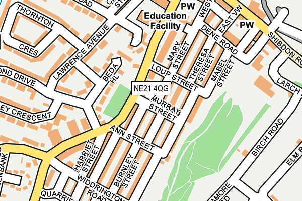 NE21 4QG map - OS OpenMap – Local (Ordnance Survey) NE21 4QG map - OS OpenMap – Local (Ordnance Survey)