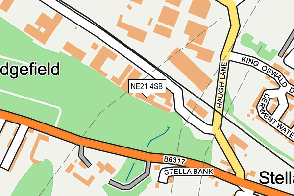 NE21 4SB map - OS OpenMap – Local (Ordnance Survey) NE21 4SB map - OS OpenMap – Local (Ordnance Survey)