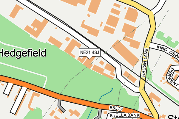 NE21 4SJ map - OS OpenMap – Local (Ordnance Survey) NE21 4SJ map - OS OpenMap – Local (Ordnance Survey)