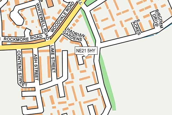 NE21 5HY map - OS OpenMap – Local (Ordnance Survey) NE21 5HY map - OS OpenMap – Local (Ordnance Survey)