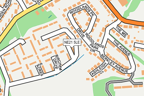 NE21 5LE map - OS OpenMap – Local (Ordnance Survey) NE21 5LE map - OS OpenMap – Local (Ordnance Survey)