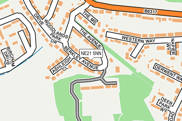 NE21 5NN map - OS OpenMap – Local (Ordnance Survey) NE21 5NN map - OS OpenMap – Local (Ordnance Survey)