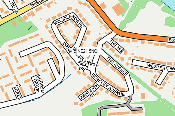 NE21 5NQ map - OS OpenMap – Local (Ordnance Survey) NE21 5NQ map - OS OpenMap – Local (Ordnance Survey)