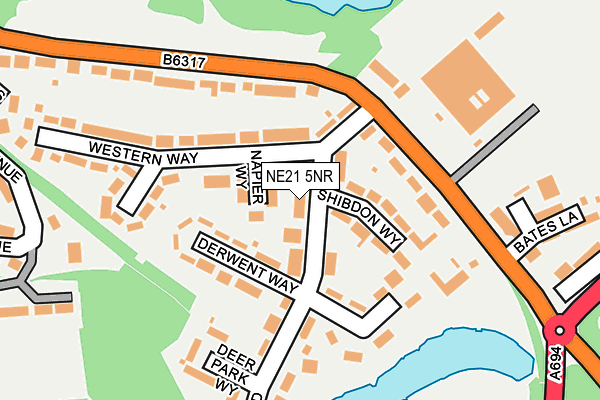 NE21 5NR map - OS OpenMap – Local (Ordnance Survey) NE21 5NR map - OS OpenMap – Local (Ordnance Survey)