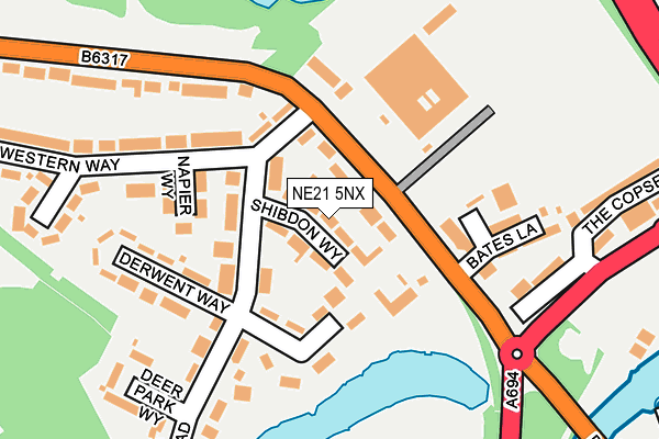 NE21 5NX map - OS OpenMap – Local (Ordnance Survey) NE21 5NX map - OS OpenMap – Local (Ordnance Survey)
