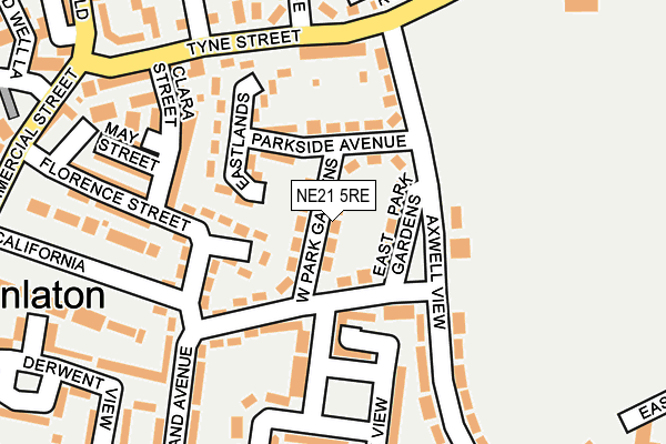 NE21 5RE map - OS OpenMap – Local (Ordnance Survey) NE21 5RE map - OS OpenMap – Local (Ordnance Survey)