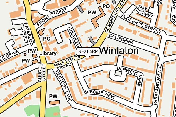 NE21 5RP map - OS OpenMap – Local (Ordnance Survey)