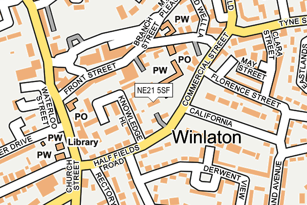 NE21 5SF map - OS OpenMap – Local (Ordnance Survey) NE21 5SF map - OS OpenMap – Local (Ordnance Survey)