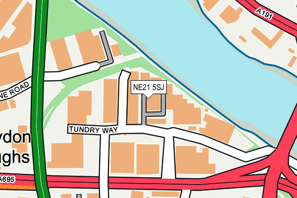 NE21 5SJ map - OS OpenMap – Local (Ordnance Survey) NE21 5SJ map - OS OpenMap – Local (Ordnance Survey)