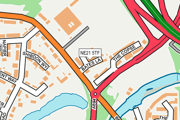 NE21 5TF map - OS OpenMap – Local (Ordnance Survey) NE21 5TF map - OS OpenMap – Local (Ordnance Survey)