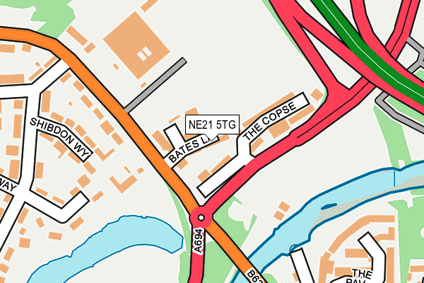 NE21 5TG map - OS OpenMap – Local (Ordnance Survey) NE21 5TG map - OS OpenMap – Local (Ordnance Survey)