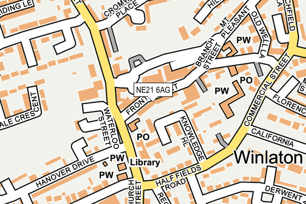 NE21 6AG map - OS OpenMap – Local (Ordnance Survey) NE21 6AG map - OS OpenMap – Local (Ordnance Survey)