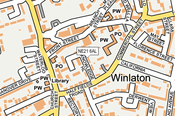 NE21 6AL map - OS OpenMap – Local (Ordnance Survey) NE21 6AL map - OS OpenMap – Local (Ordnance Survey)