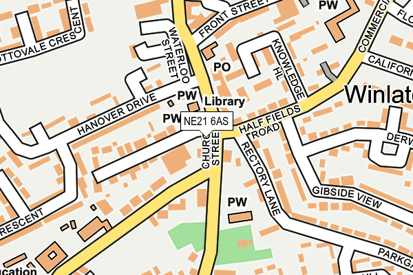 NE21 6AS map - OS OpenMap – Local (Ordnance Survey) NE21 6AS map - OS OpenMap – Local (Ordnance Survey)