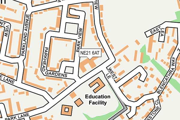 NE21 6AT map - OS OpenMap – Local (Ordnance Survey) NE21 6AT map - OS OpenMap – Local (Ordnance Survey)