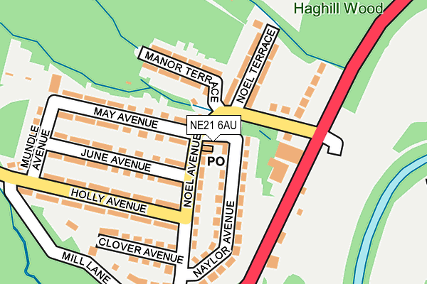 NE21 6AU map - OS OpenMap – Local (Ordnance Survey) NE21 6AU map - OS OpenMap – Local (Ordnance Survey)