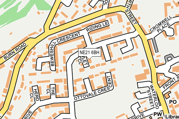 NE21 6BH map - OS OpenMap – Local (Ordnance Survey) NE21 6BH map - OS OpenMap – Local (Ordnance Survey)