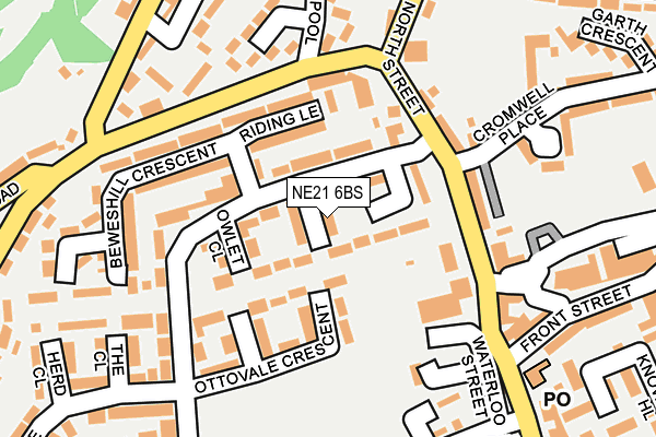 NE21 6BS map - OS OpenMap – Local (Ordnance Survey) NE21 6BS map - OS OpenMap – Local (Ordnance Survey)