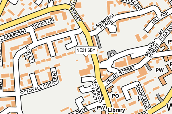 NE21 6BY map - OS OpenMap – Local (Ordnance Survey) NE21 6BY map - OS OpenMap – Local (Ordnance Survey)