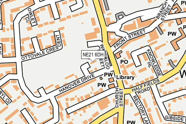 NE21 6DH map - OS OpenMap – Local (Ordnance Survey) NE21 6DH map - OS OpenMap – Local (Ordnance Survey)
