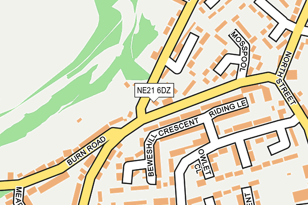 NE21 6DZ map - OS OpenMap – Local (Ordnance Survey) NE21 6DZ map - OS OpenMap – Local (Ordnance Survey)