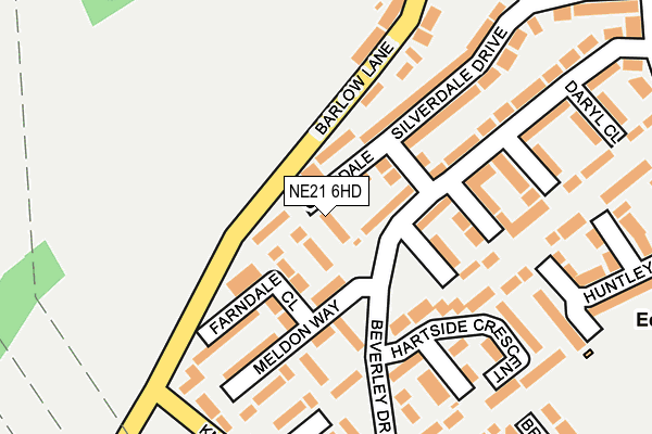 NE21 6HD map - OS OpenMap – Local (Ordnance Survey) NE21 6HD map - OS OpenMap – Local (Ordnance Survey)