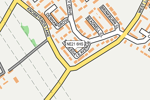 NE21 6HS map - OS OpenMap – Local (Ordnance Survey) NE21 6HS map - OS OpenMap – Local (Ordnance Survey)