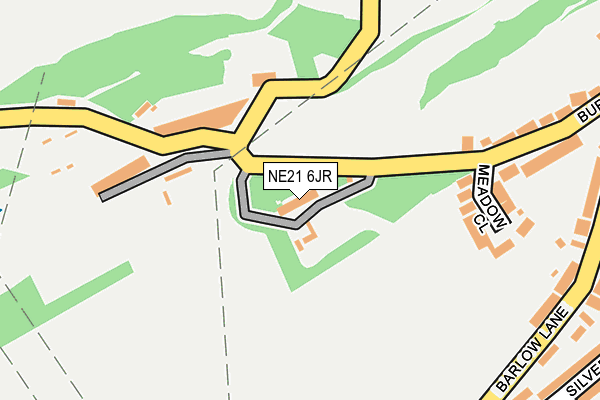 NE21 6JR map - OS OpenMap – Local (Ordnance Survey) NE21 6JR map - OS OpenMap – Local (Ordnance Survey)