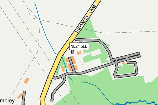 NE21 6LE map - OS OpenMap – Local (Ordnance Survey)