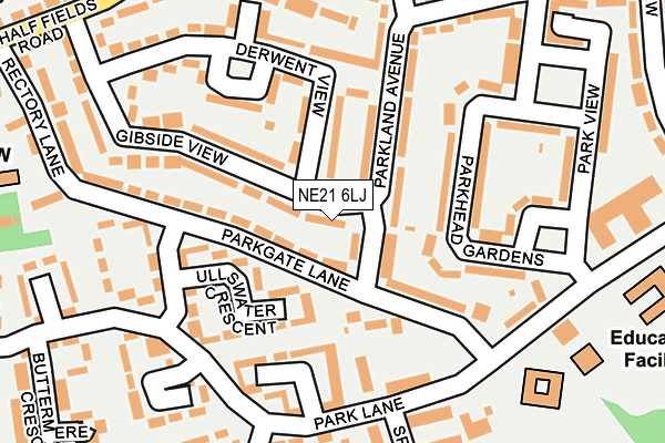 NE21 6LJ map - OS OpenMap – Local (Ordnance Survey) NE21 6LJ map - OS OpenMap – Local (Ordnance Survey)