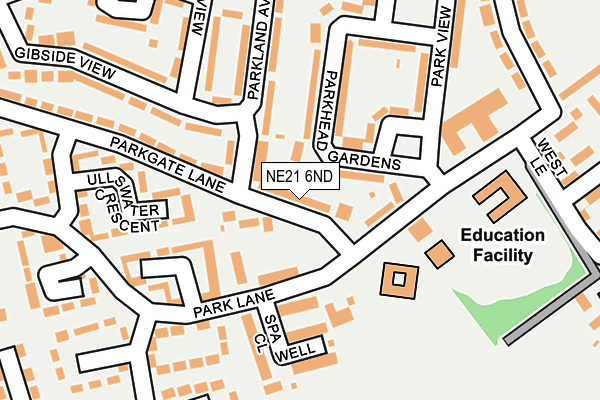 NE21 6ND map - OS OpenMap – Local (Ordnance Survey) NE21 6ND map - OS OpenMap – Local (Ordnance Survey)