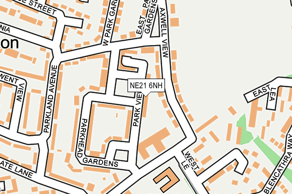 NE21 6NH map - OS OpenMap – Local (Ordnance Survey) NE21 6NH map - OS OpenMap – Local (Ordnance Survey)