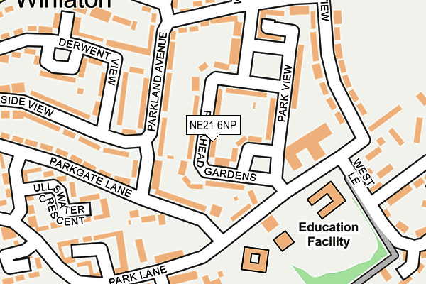 NE21 6NP map - OS OpenMap – Local (Ordnance Survey) NE21 6NP map - OS OpenMap – Local (Ordnance Survey)