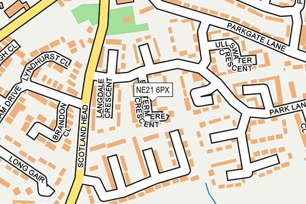 NE21 6PX map - OS OpenMap – Local (Ordnance Survey) NE21 6PX map - OS OpenMap – Local (Ordnance Survey)