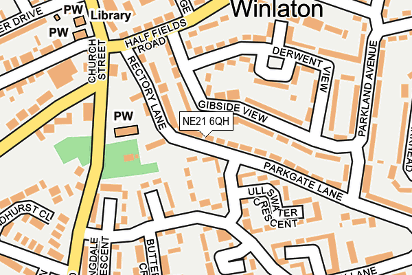 NE21 6QH map - OS OpenMap – Local (Ordnance Survey) NE21 6QH map - OS OpenMap – Local (Ordnance Survey)