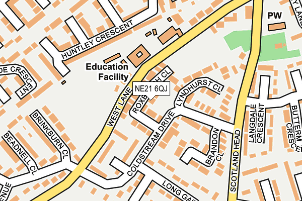 NE21 6QJ map - OS OpenMap – Local (Ordnance Survey) NE21 6QJ map - OS OpenMap – Local (Ordnance Survey)