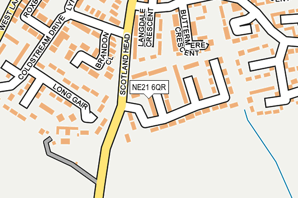 NE21 6QR map - OS OpenMap – Local (Ordnance Survey)