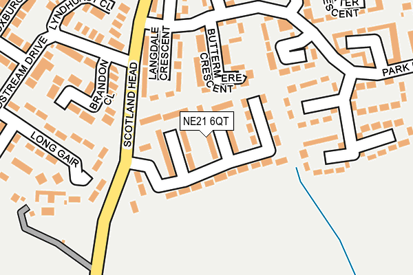 NE21 6QT map - OS OpenMap – Local (Ordnance Survey) NE21 6QT map - OS OpenMap – Local (Ordnance Survey)