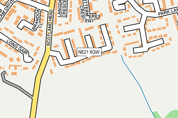 NE21 6QW map - OS OpenMap – Local (Ordnance Survey) NE21 6QW map - OS OpenMap – Local (Ordnance Survey)