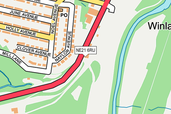 NE21 6RU map - OS OpenMap – Local (Ordnance Survey) NE21 6RU map - OS OpenMap – Local (Ordnance Survey)