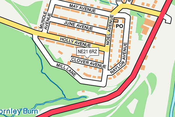 NE21 6RZ map - OS OpenMap – Local (Ordnance Survey) NE21 6RZ map - OS OpenMap – Local (Ordnance Survey)