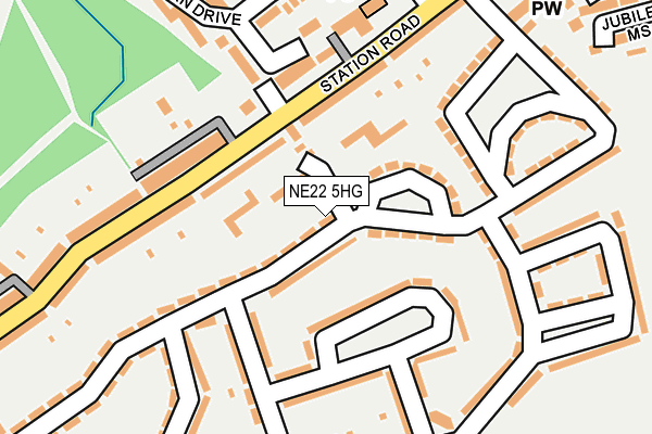 NE22 5HG map - OS OpenMap – Local (Ordnance Survey) NE22 5HG map - OS OpenMap – Local (Ordnance Survey)