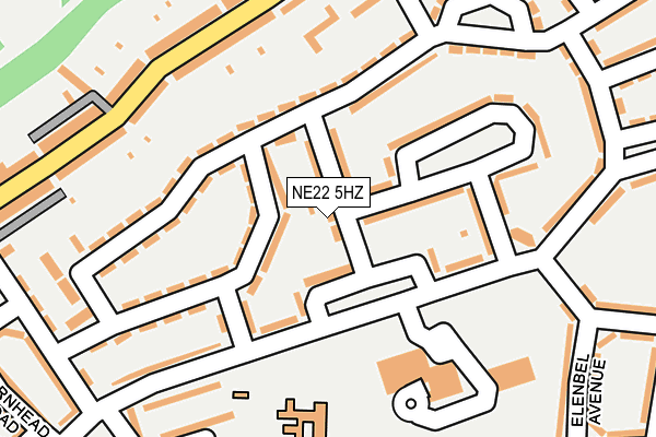 NE22 5HZ map - OS OpenMap – Local (Ordnance Survey) NE22 5HZ map - OS OpenMap – Local (Ordnance Survey)