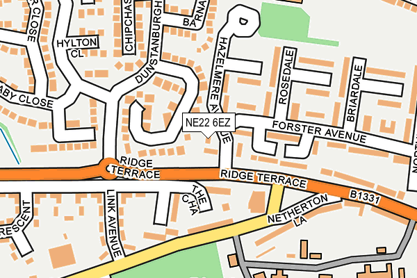NE22 6EZ map - OS OpenMap – Local (Ordnance Survey) NE22 6EZ map - OS OpenMap – Local (Ordnance Survey)