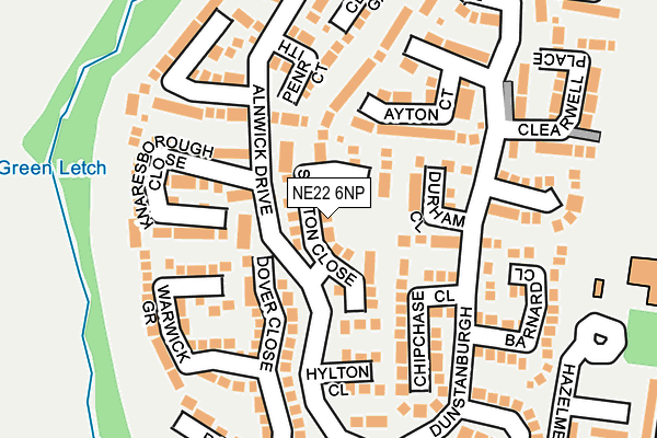 NE22 6NP map - OS OpenMap – Local (Ordnance Survey) NE22 6NP map - OS OpenMap – Local (Ordnance Survey)