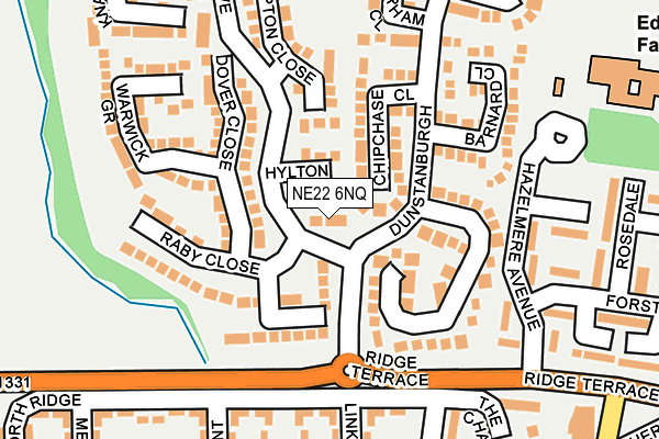 NE22 6NQ map - OS OpenMap – Local (Ordnance Survey) NE22 6NQ map - OS OpenMap – Local (Ordnance Survey)