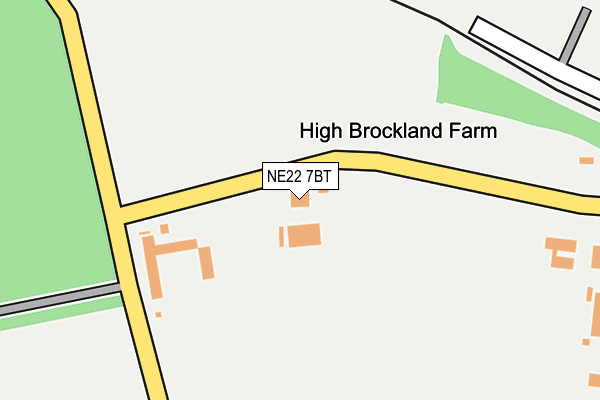 NE22 7BT map - OS OpenMap – Local (Ordnance Survey) NE22 7BT map - OS OpenMap – Local (Ordnance Survey)